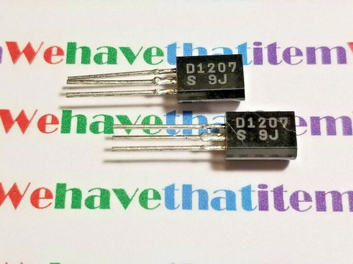 2SD1207 / D1207 / TRANSISTOR / TO92 EXTENDED / STRAIGHT LEADS / 2 PIECES  (qzty)