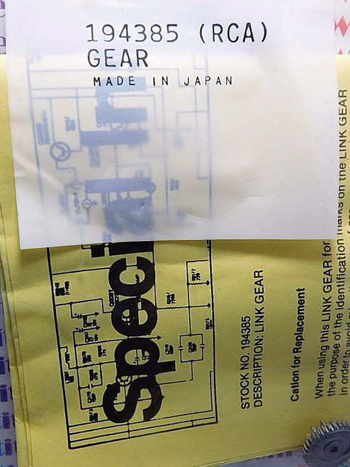 RCA 194385 / PANASONIC VDGS0224  / GEAR / IW165 / 1 PIECE (qzty)