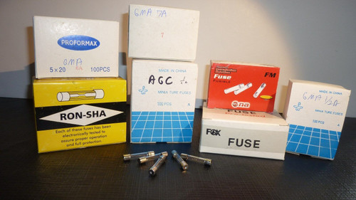 AGC GLASS FAST BLOW FUSE  7amp /  6x30mm / 10 PIECES  (qzty)