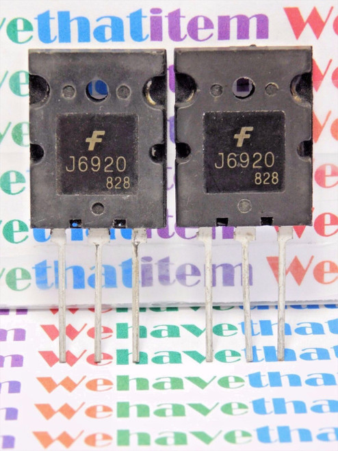 FJL6920 / J6920 / TRANSISTOR / TO264 / 2 PIECES (QZTY)