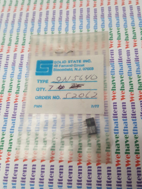 2N5640/ TRANSISTOR / 2 PIECES / (qzty)