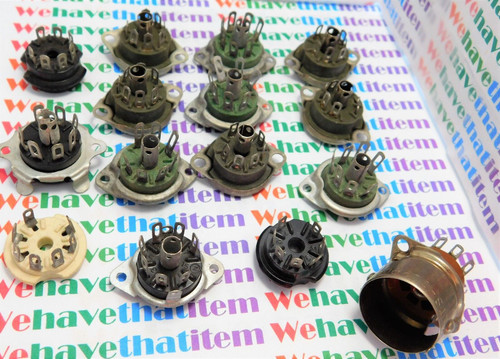 7 PIN ASSORTED TUBE SOCKETS / 15 PIECES (qzty)