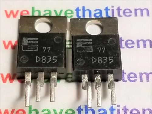 2SD835  / D835 / TRANSISTOR / TO220 / 2 PIECES  (qzty)