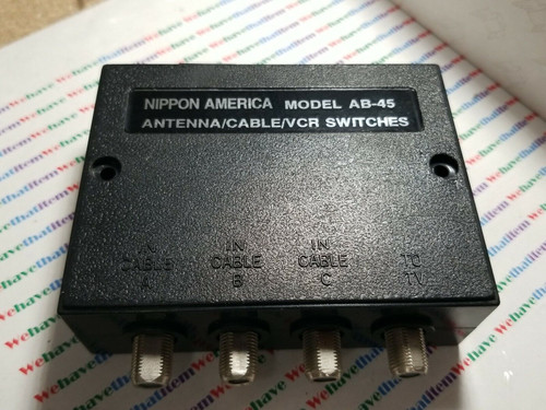 NIPPON AMERICA / AB-45 / ANTENNA / CABLE / VCR  SWITCH / 1 PIECE (qzty)