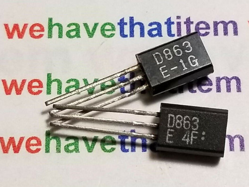2SD863 / D863 / TRANSISTOR / TO92 EXTENDED / 2 PIECES  (qzty)