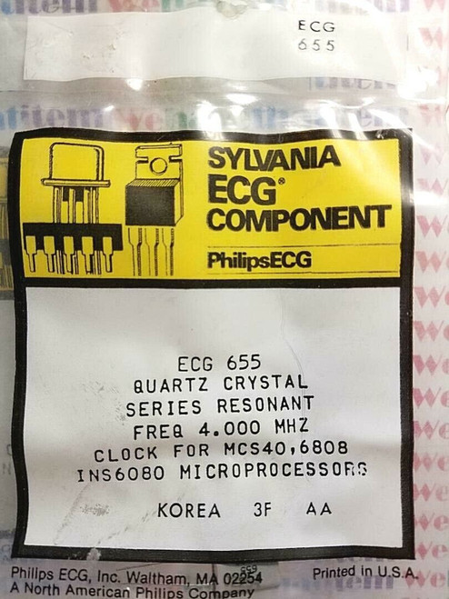 ECG655 / COMPARABLE TO NTE655 / QUARTZ CRYSTAL / 2 PIECES (qzty)