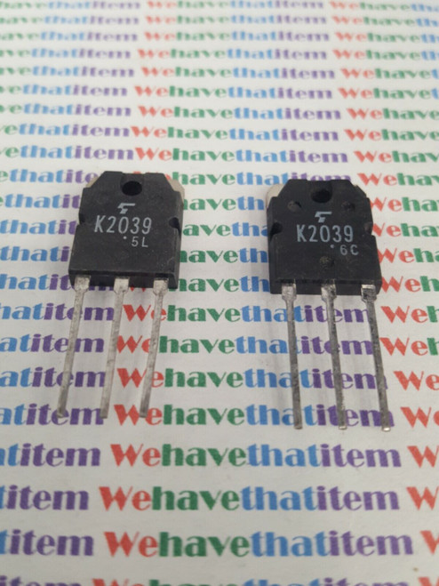 2SK2039 / K2039 / FET / TO3P / 2 PIECES  (qzty)