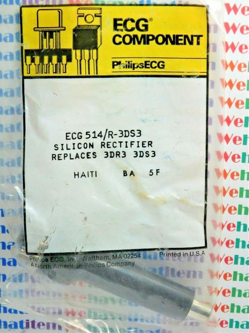 ECG514/R-3DS3 / CROSSES TO NTE514 / SILICON RECTIFIER / 1 PIECE  (qzty)