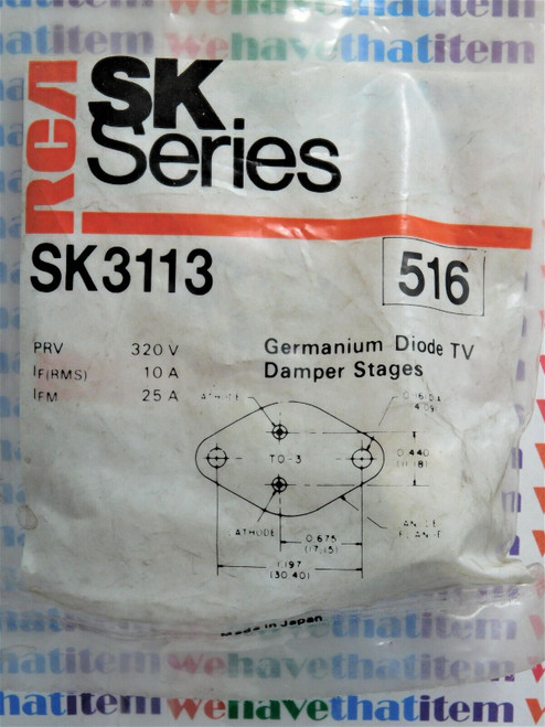 SK3113 / CROSSES TO ECG516, NTE516 / GERMANIUM DIODE / 1 PIECE  (qzty)