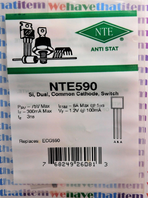 NTE590 / CROSSES TO ECG590 / DUAL SILICON DIODE / 2 PIECES (qzty)