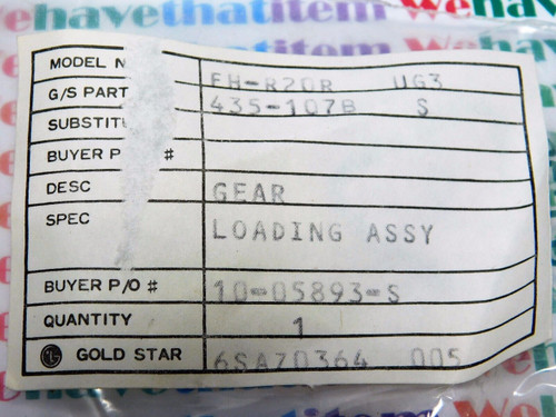 435-107B / GOLDSTAR GEAR LOADING ASSEMBLY / IW148 / 1 PIECE (qzty)