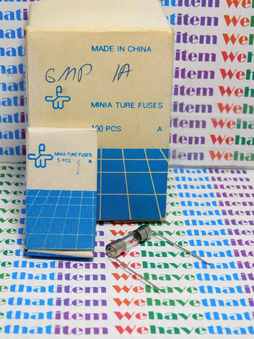 GMP PIGTAIL FUSE / GMA FAST BLOW GLASS FUSE / 1 amp  / 5x20mm /100 PIECES (qzty)