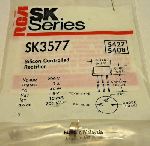 SK3577 / COMPARABLE TO ECG5427, NTE5427 / SCR / 3 PIECES /  (qzty)
