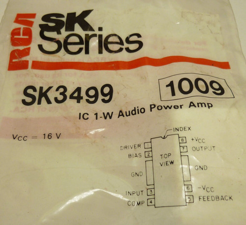 SK3499 / COMPARABLE TO ECG1009, NTE1009 / AUDIO AMP /1 PIECE /  (qzty)