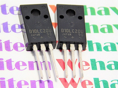 D10LC20U / RECTIFIER DIODE / TO220 / 2 PIECES (QZTY)