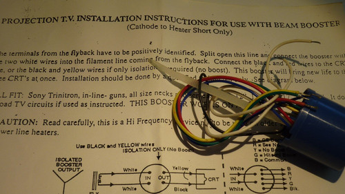 PROJECTION TV BEAM BOOSTER KIT FOR CATHODE HEATER SHORT / 1 PIECE (qzty)