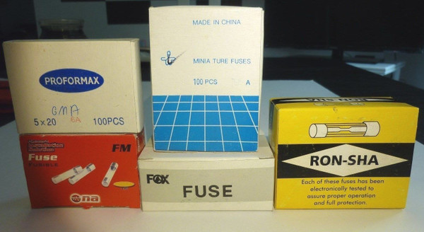 GMA FAST BLOW GLASS FUSE 6.0amp /  5x20mm / 100 PIECES  (qzty)