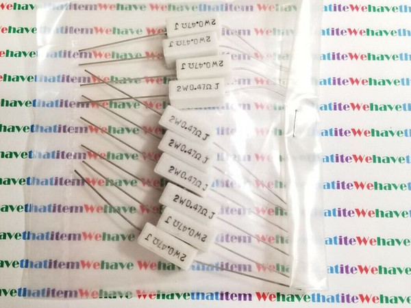 .47ohm 2w AXIAL CEMENT RESISTOR / 10 PIECES (qzty)