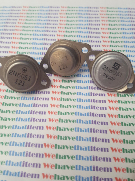 2N6051 / TRANSISTOR / 3 PIECES / (qzty)