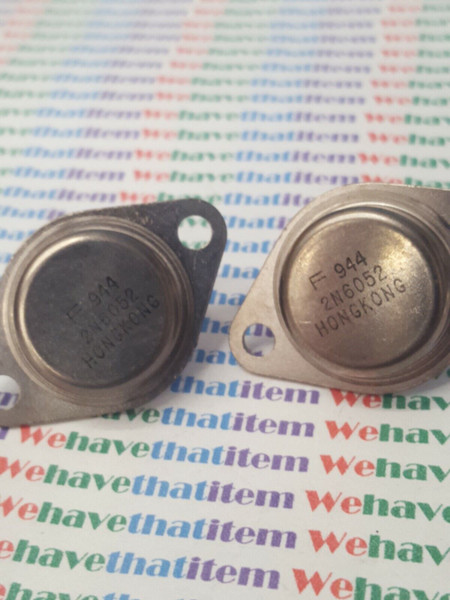 2N6052 / TRANSISTOR / 2 PIECES / (qzty)