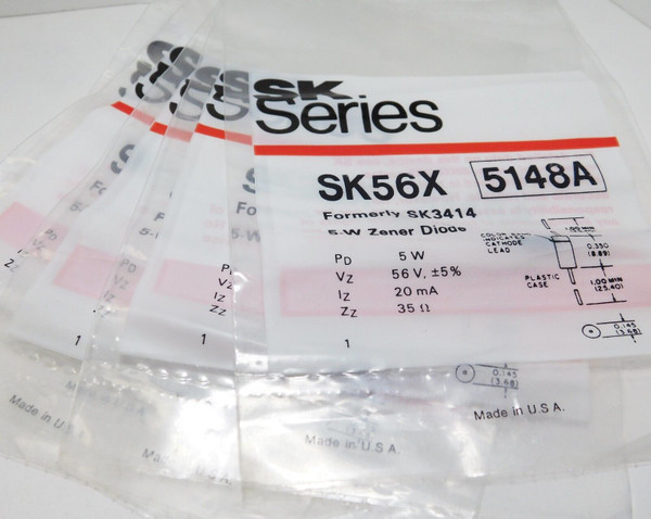 SK56X / SK3414 / 56v 5w ZENER /COMPARABLE TO ECG5148A, NTE5148A /5 PIECES (qzty)