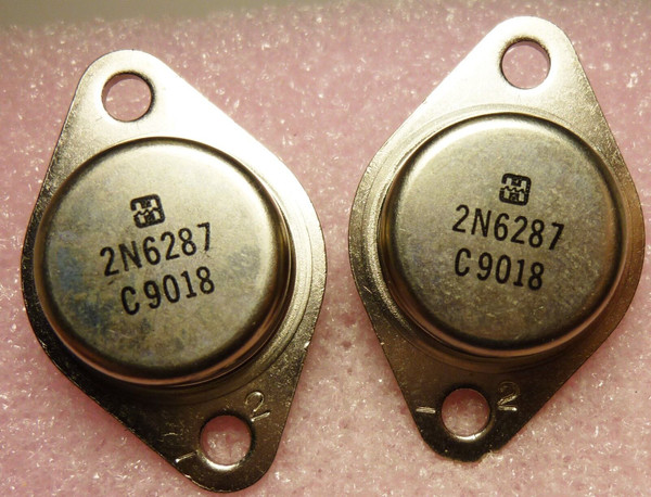2N6287 / TRANSISTOR / TO3 / 2 PIECES (QZTY)