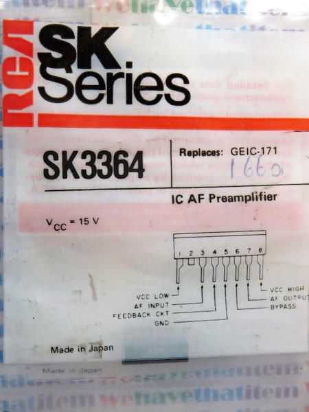 SK3364 / IC / SIP / COMPARABLE TO ECG1660, NTE1660, GEIC171 / 2 PIECES (qzty)
