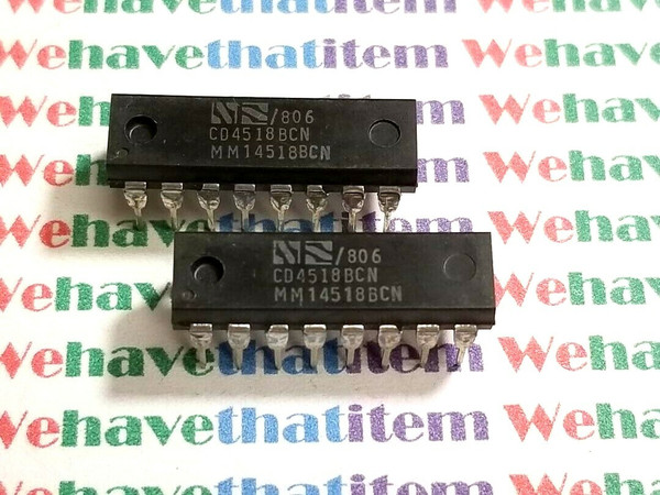 CD4518BCN / MM14518BCN / IC / DIP / 2 PIECES (qzty)