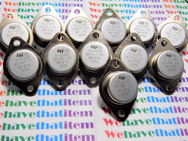 2N3055 / TRANSISTOR / CROSSES TO ECG130,NTE130 / TO3 / 2  PIECES (qzty)