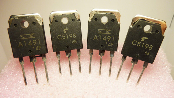 2SC5198 & 2SA1491 / TRANSISTOR  / 2 OF EACH = 4 PIECEs (QZTY)