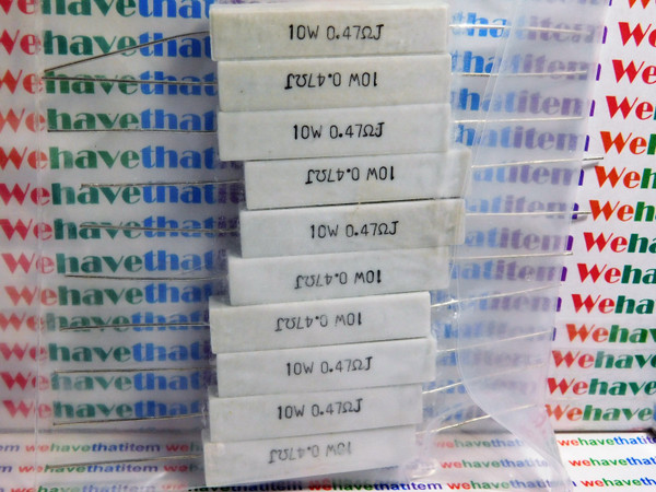 1.75ohm 10w / AXIAL DISCHARGE WIREWOUND CEMENT RESISTOR / 10 PIECES (qzty)