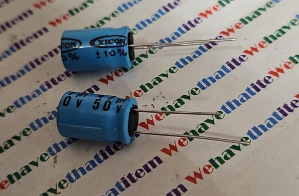 47mfd  50 volt / N/P / ELECTROLYTIC CAPACITOR / 5 PIECES (qzty)
