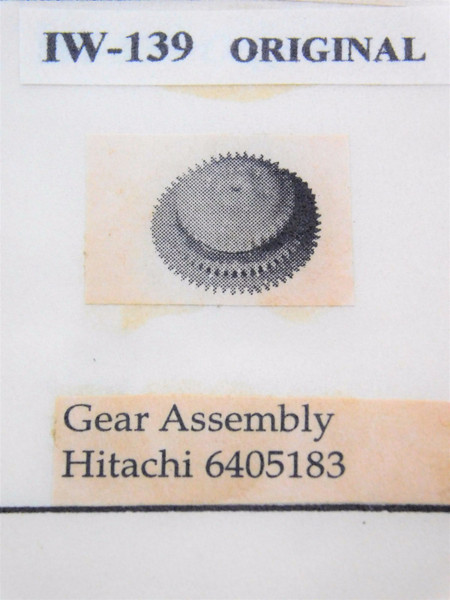 6405183 / HITACHI GEAR ASSEMBLY / IW139 / 1 PIECE (qzty)
