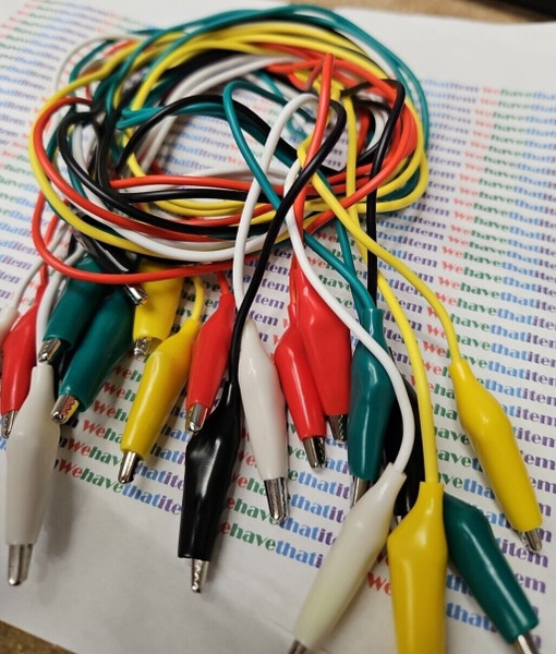 10PC Test Lead Double Ended Insulated Alligator Jumper Wire 36" (qzty)