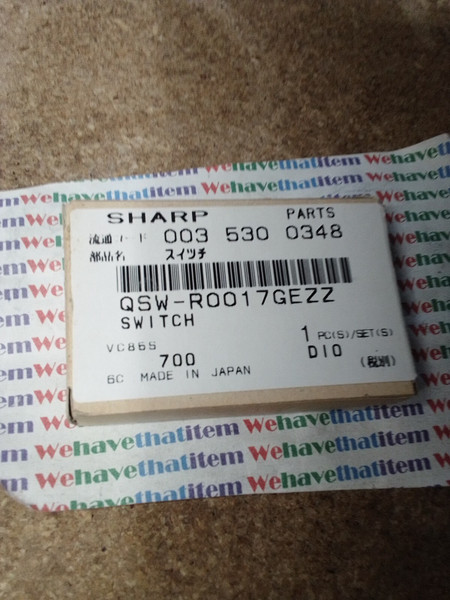 QSW-R0017GEZZ/ SWITCH/SHARP  / MSW-10/ 1 PIECE (qzty)
