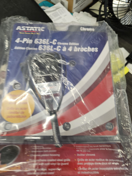 Astatic 636L-C Chrome Noise Canceling NOT powered Microphone lot 4Pin  cb radio