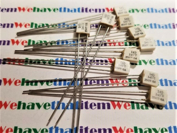 THERMAL  CUTOFF  FUSE  / 145 degree C, 250v 3amp / 10 PIECES /  (qzty)