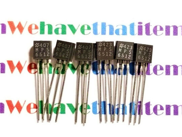 MPS6512 / CROSSES TO ECG229, NTE229 / TRANSISTOR / TO92 / 6 PIECES  (qzty)