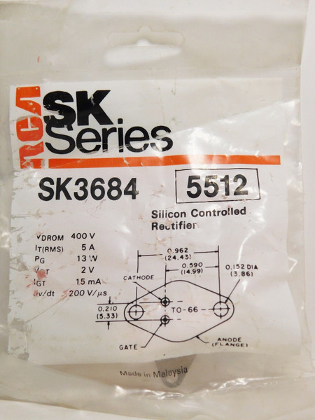 SK3684 / COMPARABLE TO ECG5512, NTE5512 / SCR / 1 PIECE (qzty)