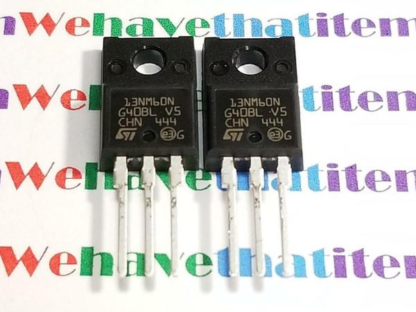 STF13NM60N / F13NM60N / 13NM60N / MOSFET / TO220FI / 2 PIECES  (qzty)