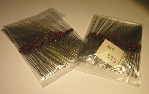 33v 1/2w ZENER DIODE /COMPARABLE TO ECG5038A, NTE5038A /200 PIECES (qzty)