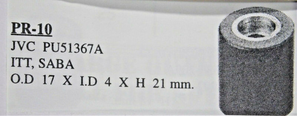 JVC / PU51367A / ALSO USED IN ITT, SABA / PINCH ROLLER / PR10 / 1 PIECE (qzty)