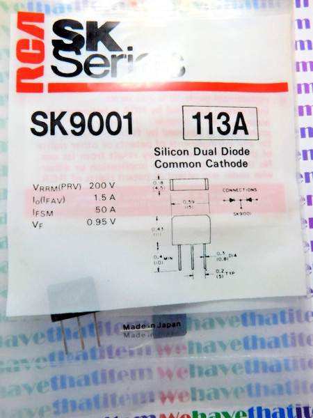 SK9001 / COMPARABLE TO ECG113A,NTE113A / DUAL DIODE / 2 PIECES(qzty)