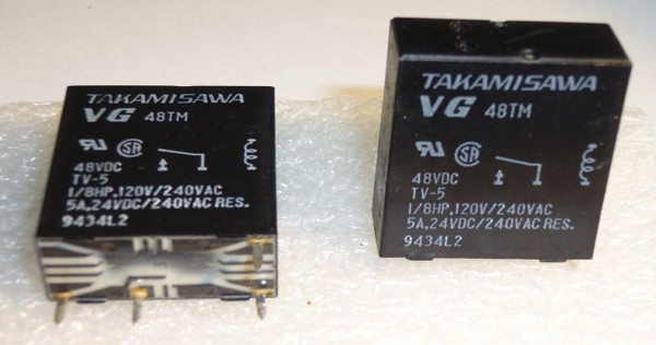 TAKAMISAWA / TV5 RELAY / 48v DC / 4 PIN / 2 PIECES (qzty)