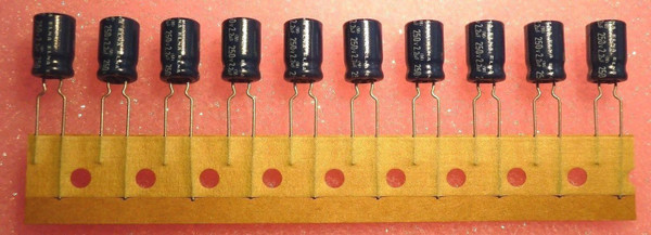2.2uf 250v /  ELECTROLYTIC CAPACITOR / 10 PIECES (qzty)