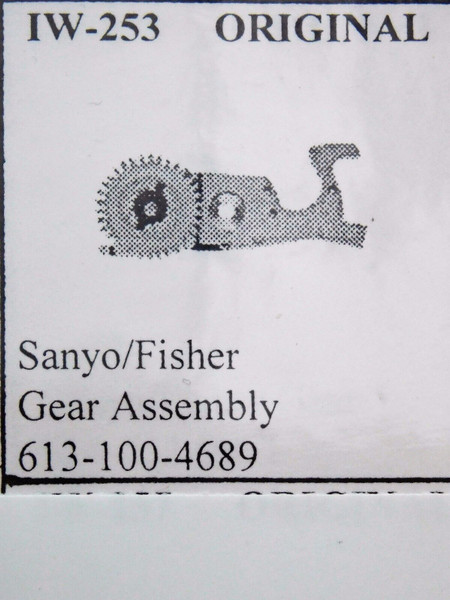 SANYO, FISHER / 613-100-4689 / GEAR ASSEMBLY / IW253 / 1 PIECE (qzty)
