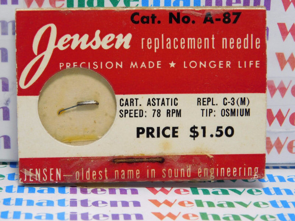 JENSEN / A-87 / REPLACES ASTATIC C-3 (M) / 1 PIECE (qzty)
