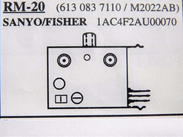 M2022AB/6130837110/for SANYO-FISHER / VCR RF MODULATOR / RM-20 /1 PIECE (qzty)