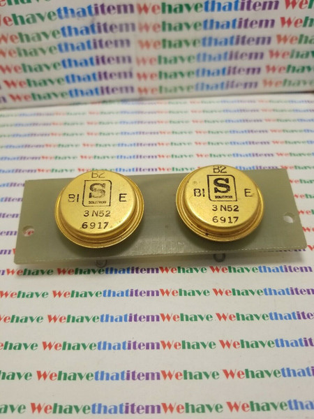 3N52 / GERMANIAN TRANSISTOR /  3 PIN 1 STUD  / SOLITRON / TO36 / 1 PIECES (qzty)