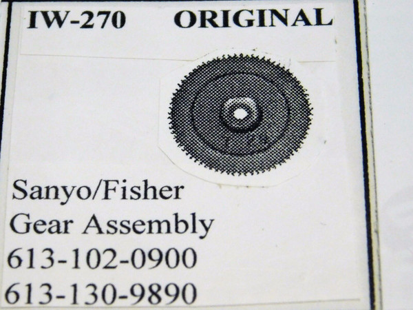 SANYO, FISHER /613-102-0900 /613-130- 9890 /GEAR ASSEMBLY/ IW270 /1 PIECE (qzty)